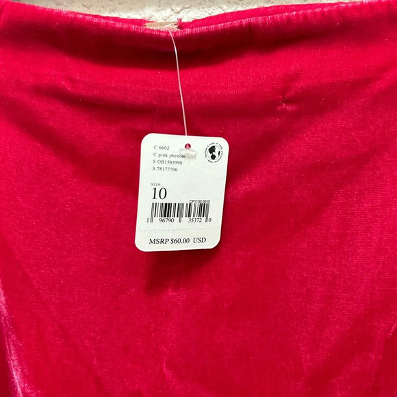 Free People Annalise Velvet Mini Skirt in Pink Phenom Size 10 - Picture 6 of 12